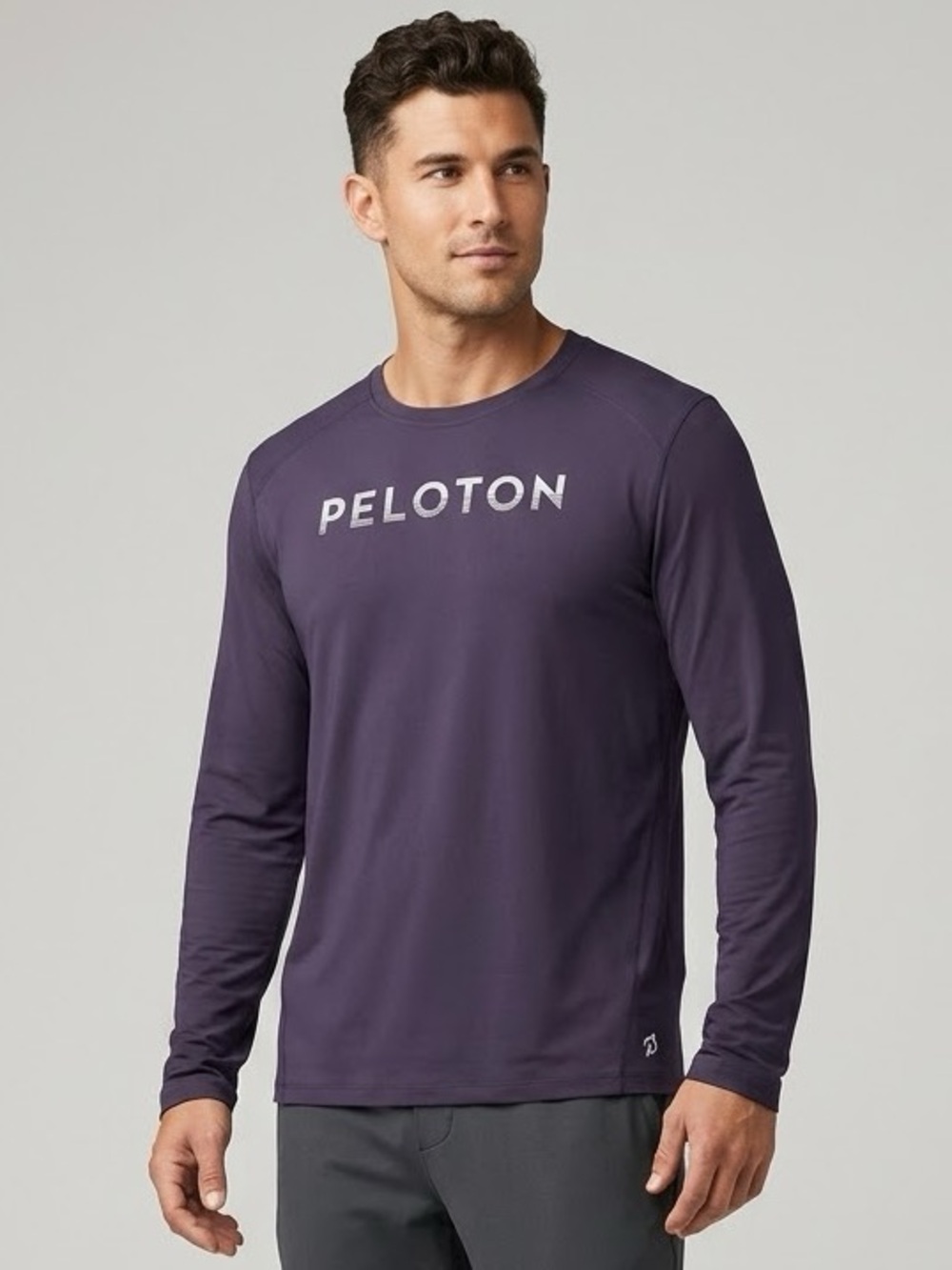 Peloton Shirt XL Purple Long Sleeve Mens Bike Cycling Workout Shirt